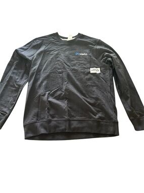 Meta Facebook instagram NWOT black long sleeve pull over sweatshirt